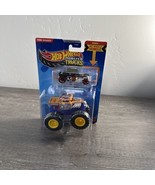 Hot Wheels Monster Trucks Bone Shaker With Hot Wheels Car New Sealed - $16.89