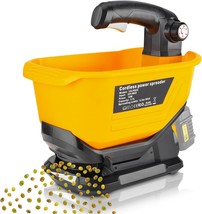 Grass Seed And Fertilizer Spreader For Dewalt 20V Battery, Handheld Seed, Yellow - £55.84 GBP