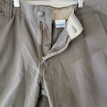 Columbia Mens Pants 38x30 Green 5 Pockets Hiking Cotton Outdoor - $15.85