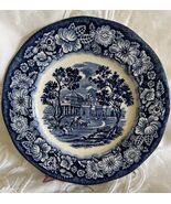Staffordshire Liberty Blue Monticello 6&quot; Bread &amp; Butter Plate Ironstone ... - $7.92