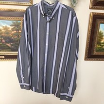 Lucky Brand Gray Striped Men&#39;s Long Sleeve Shirt - £17.66 GBP