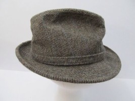 Vtg 100% Wool Fedora Mens Small USA Adam New York Brown 6 3/4-6 7/8 Exce... - $29.67 CAD