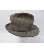 Vtg 100% Wool Fedora Mens Small USA Adam New York Brown 6 3/4-6 7/8 Exce... - $29.67 CAD