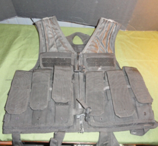Survival Armor Zip Up Tactical GEAR Vest Crossdraw Black CHEST RIG LARGE - €37,80 EUR