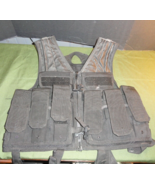 Survival Armor Zip Up Tactical GEAR Vest Crossdraw Black CHEST RIG LARGE - €37,72 EUR