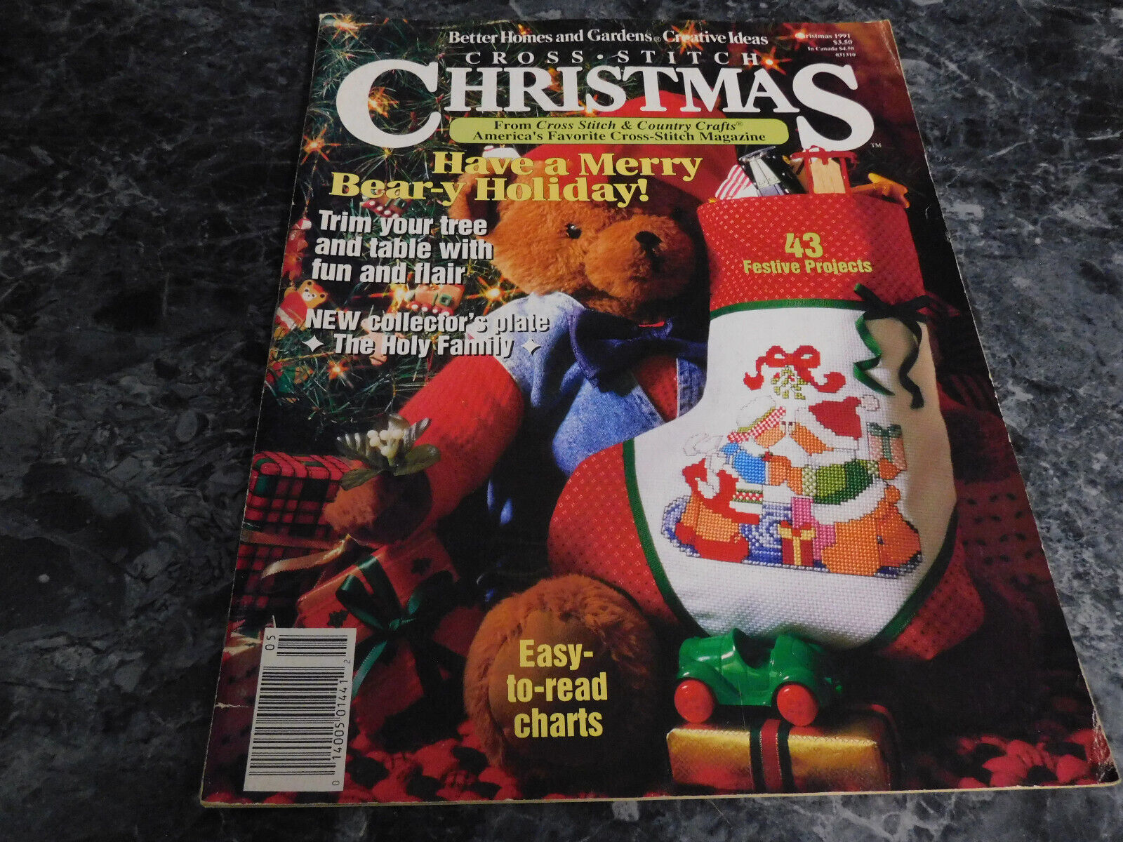 Cross Stitch Christmas Magazine Christmas 1991 Better Homes and Gardens - £2.46 GBP