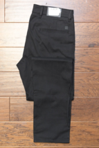 HUGO BOSS Uomo Schino Slim Fit Elasticizzato Cotone Nero Cachi Pantaloni 33x32 - £47.97 GBP