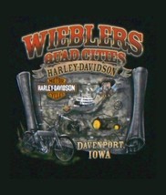 Harley Davidson XL mens Black T-Shirt - WEIBLERS - QUAD CITIES THREEDOM - £13.25 GBP