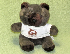 1990 YOSEMITE TEDDY BEAR PLUSH 9&quot; STUFFED ANIMAL BROWN WHITE SHIRT VINTA... - £8.55 GBP