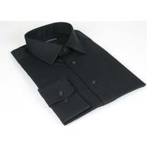 Mens Mondego 100% Cotton Dress Formal Classic shirt Long Sleeves sn300 black New image 4