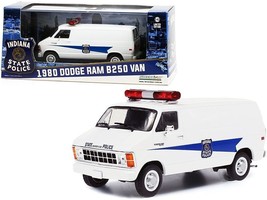 1980 Dodge Ram B250 Van White &quot;Indiana State Police&quot; 1/43 Diecast Model ... - $27.29
