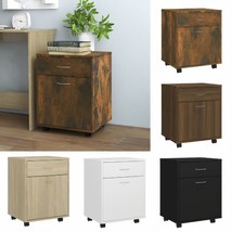 Modern Wooden Rolling Office Filing File Storage Cabinet With Door Drawe... - $72.03+