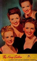 Rare Vintage POSTCARD-THE King SISTERS-VICTOR&#39;S Captivating Harmony Quartet BK51 - £2.32 GBP
