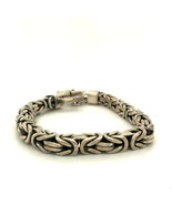 Vtg Signed Sterling Lois Hill Indonesia Modern Weave Byzantine Chain Bracelet 7 - $292.05