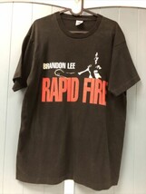 Vintage 1992 Rapid Fire Movie Promo Tshirt Adult Sz L Black Red Single-Stitch - $96.70