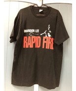 Vintage 1992 Rapid Fire Movie Promo Tshirt Adult Sz L Black Red Single-Stitch - $96.70