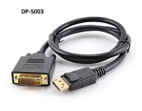 Primary image for 3Ft Displayport Male To Dvi-D Male 28Awg Adapter Cable, Cablesonline Dp-5003