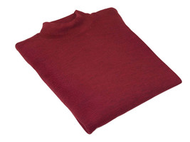 Men PRINCELY Soft Comfort Merinos Wool Sweater Knits Mock 1011-00 Cranberry - £54.72 GBP