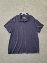 Eddie Bauer Active Polo Shirt Mens XXL Purple Short Sleeve Tencel - $18.68