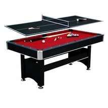 Pool Table With Table Tennis Conversion Top - 6-ft Black Finish with Acc... - $19,527.85 MXN