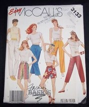 McCall&#39;s Easy Fashion Basics Pattern 3133 Misses Pants &amp; Shorts Size C 10 12 14 - £5.88 GBP