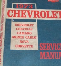 1973 Chevy Chevelle Camaro Monte Carlo Nova Corvette Servizio Shop Manuale OEM - £78.61 GBP