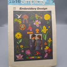 Vintage Sewing PATTERN Simplicity 7516, Embroidery Design 1976 One Size ... - $25.16