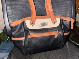 Vintage Rosetti Purse Shoulder Bag  Black Orange - $22.76