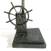 Nautical Lamp Ship Wheel DIY Custom Craft Bronze Restore Leonard Craske Vtg - £19.43 GBP