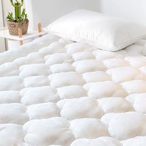 Grt Bamboo Cooling Mattress Pad Cover Full Size, Extra Thick Quilted Fitted - £69.03 GBP