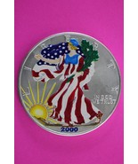 Colorized 2000 American Silver Eagle 1 Ounce .999 Fine Exact Coin Shown N0489 - $59.99