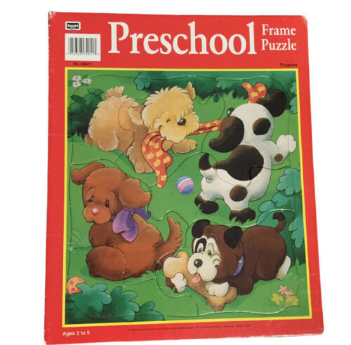 Vintage Puzzle Puzzle Frame Tray Board Preschool 1993 7 Piece Cardboard - $7.91