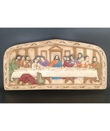 Last Supper Relief Chalkware Plaque 15” x 7.5” Wall Decor Religious Hand... - $24.00