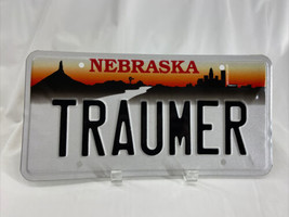 TRAUMER Vintage Vanity License Plate Nebraska Personalized Auto Man-Cave... - £63.39 GBP