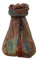 Mulberry Silk Traditional Long Scarf Ranveer Copper by Pashmina &amp; Silk - £19.40 GBP