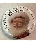 Macy&#39;s Believe Christmas Holiday Pin Back Button 2008 - €7,69 EUR