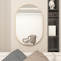 Neuweaby Oval Bathroom Mirror Capsule Wall Vanity Mirror, 20&quot;X30&quot;, Living Room - £40.95 GBP
