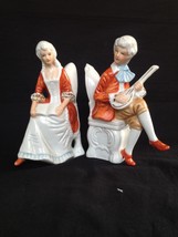 antique porcelain, German Couple on chair. Marked - £81.28 GBP