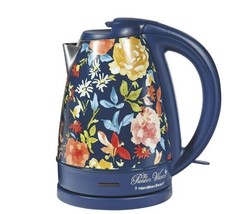 Hamilton Beach ~ Pioneer Woman ~ FIONA FLORAL BLUE ~ 1.7 Liter Electric ... - £47.28 GBP