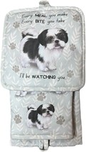 Shih Tzu Black 3-Piece Kitchen Set - Oven Mitt, Pot Holder &amp; Kitchen Tow... - $23.75