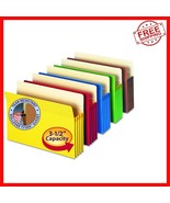 Assorted Colors File Pocket Set - 5 Letter Size with 3-1/2&quot; Expansion fo... - $532.12 MXN