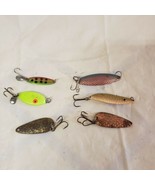 Lot of 6 Vintage Fishing Lures, Rainbow Plastics, Luhr Jensen, 1/4 &amp; more - $19.79