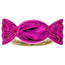 Kate Spade Metallic Pink Candy Shop Wrapper Ring Size 7 Novelty Statement - £55.22 GBP