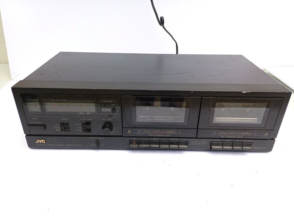 *UNTESTED BUT POWERS ON* JVC TD-W103 STEREO DUAL CASSETTE DECK RECEIVER ... - $34.45