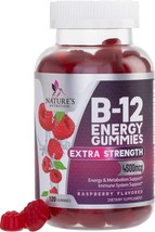 Nature&#39;s Nutrition Vitamin B12 Extra Strength 4500mcg Energy Gummies - 120 Count - £16.35 GBP