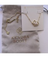 Kendra Scott Bunny Gold Short Pendant Necklace In Taupe Mother-of-Pearl New - $1,078.41 MXN