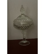 Vtg 1960’s Indiana Glass Diamond Point Compote with Lid - $560.19 MXN