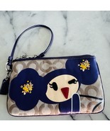 RARE Coach Ltd Ed Poppy Chan Violette Op Art Signature C HandBag Wristle... - €85,29 EUR