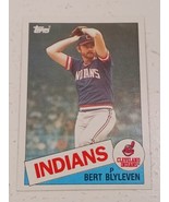 Bert Blyleven Cleveland Indians 1985 Topps Card #355 - £0.78 GBP