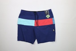 New Volcom Mens 38 Color Block Stretch Liberators Shorts Board Shorts Trunks - $49.45